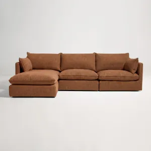 Loft Mini Left Chaise Sofa, Luxe Rust, by Lounge Lovers by Lounge Lovers, a Sofas for sale on Style Sourcebook