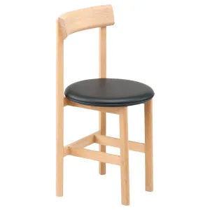 De La Espada Petit 4 Chair - White Oiled Oak and Black Leather 798WOOBLKLTHR by De La Espada, a Chairs for sale on Style Sourcebook