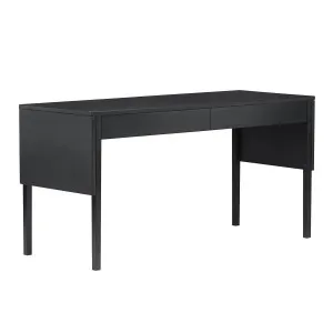 De La Espada Drape Desk - Black Ash and Black Leather 777BPA by De La Espada, a Desks for sale on Style Sourcebook