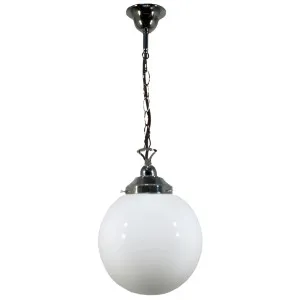 Sphere Classic Opal Glass Pendant - Chrome by Lighting Inspirations, a Lighting for sale on Style Sourcebook