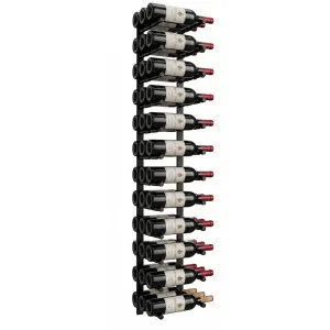 KingsBottle 36 Bottle Offset Peg Metal Rail Wall-Mounted Wine Rack RAIL1368-WPH03MBK by KingsBottle, a Refrigerators, Freezers for sale on Style Sourcebook