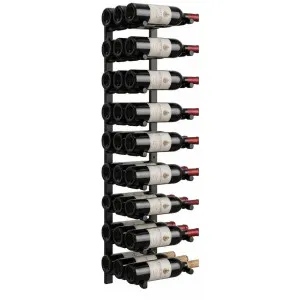 KingsBottle 27 Bottle Offset Peg Metal Rail Wall-Mounted Wine Rack RAIL1026-WPH03MBK by KingsBottle, a Refrigerators, Freezers for sale on Style Sourcebook