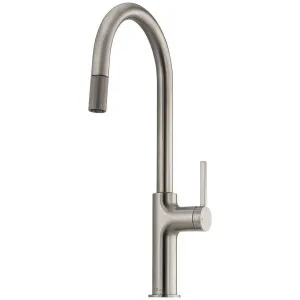 Oliveri Vilo Pull Out Goose Neck Mixer Tap Nickel VT2400-BN by Oliveri, a Small Kitchen Appliances for sale on Style Sourcebook
