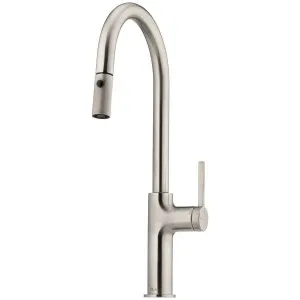 Oliveri Vilo Pull Out Goose Neck Mixer Tap Nickel VT2425-BN by Oliveri, a Small Kitchen Appliances for sale on Style Sourcebook