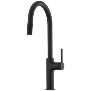 Oliveri Vilo Pull Out Goose Neck Mixer Tap Matte Black VT2400-MB by Oliveri, a Small Kitchen Appliances for sale on Style Sourcebook