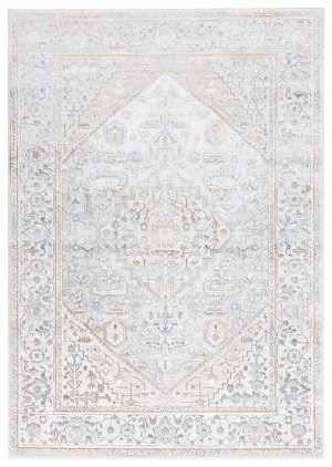 Mira Grey Tan And Blue Lustrous Traditional Rug by Miss Amara, a Contemporary Rugs for sale on Style Sourcebook