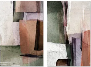 Abstract Squares Warm, Set Of 2 by Gioia Wall Art, a Prints for sale on Style Sourcebook
