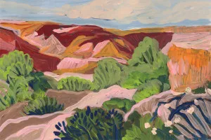 Red and Blush Mountains by Gioia Wall Art, a Prints for sale on Style Sourcebook