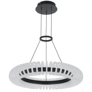 Telbix Romay Sculptural Ring Opal LED Pendant - Medium by Telbix, a Lighting for sale on Style Sourcebook