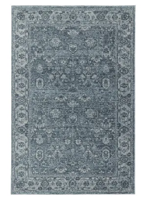 Alexis Tonal Distressed Blue Rug by Miss Amara, a Persian Rugs for sale on Style Sourcebook