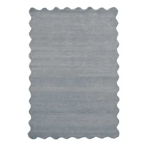 Scalloped Rug 190x280cm in Stone by OZ Design, a Contemporary Rugs for sale on Style Sourcebook