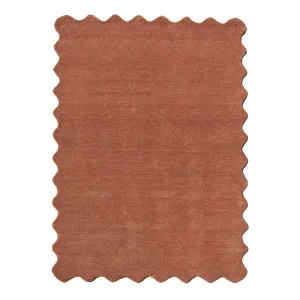 Scalloped Rug 190x280cm in Rust by OZ Design, a Contemporary Rugs for sale on Style Sourcebook