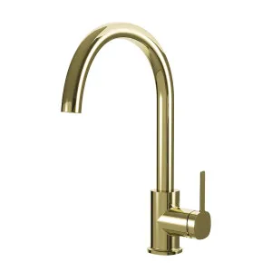 SYMMETRY Gooseneck Sink Mixer Champagne Gold by Highgrove Bathrooms, a Bathroom Taps & Mixers for sale on Style Sourcebook