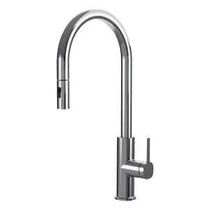 SYMMETRY Pullout Sink Mixer Polished Stainless Steel by Highgrove Bathrooms, a Bathroom Taps & Mixers for sale on Style Sourcebook