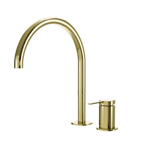 SYMMETRY Hob Mixer Set & Swivel Spout 260mm Champagne Gold by Highgrove Bathrooms, a Bathroom Taps & Mixers for sale on Style Sourcebook