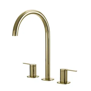 SYMMETRY Quarter Turn Lever Hob Tap Set with Swivel Hob Spout 175mm Champagne Gold by Highgrove Bathrooms, a Bathroom Taps & Mixers for sale on Style Sourcebook
