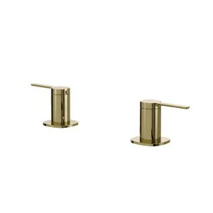SYMMETRY Quarter Turn Lever Basin Tap Set Champagne Gold by Highgrove Bathrooms, a Bathroom Taps & Mixers for sale on Style Sourcebook