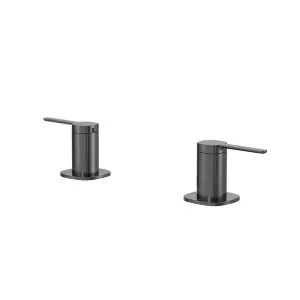 SYMMETRY Quarter Turn Lever Basin Tap Set Gunmetal by Highgrove Bathrooms, a Bathroom Taps & Mixers for sale on Style Sourcebook