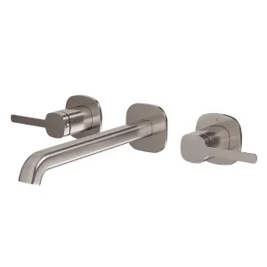 SYMMETRY In-Wall Top Lever Assemblies & 220mm Spout Kit Brushed Nickel by Highgrove Bathrooms, a Bathroom Taps & Mixers for sale on Style Sourcebook