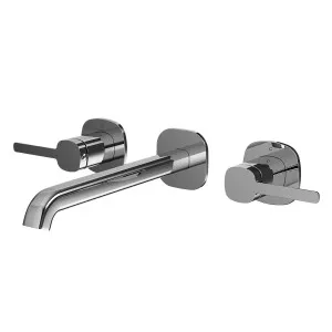 SYMMETRY In-Wall Top Lever Assemblies & 220mm Spout Kit Polished Stainless Steel by Highgrove Bathrooms, a Bathroom Taps & Mixers for sale on Style Sourcebook