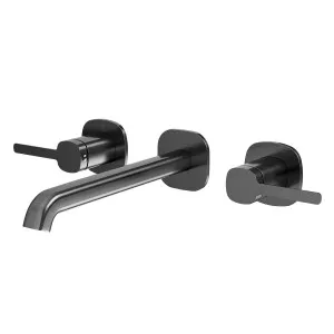SYMMETRY In-Wall Top Lever Assemblies & 220mm Spout Kit Gunmetal by Highgrove Bathrooms, a Bathroom Taps & Mixers for sale on Style Sourcebook