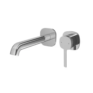 SYMMETRY In Wall Mixer & 180mm Spout Kit with Individual Wall Plate Polished Stainless Steel by Highgrove Bathrooms, a Bathroom Taps & Mixers for sale on Style Sourcebook