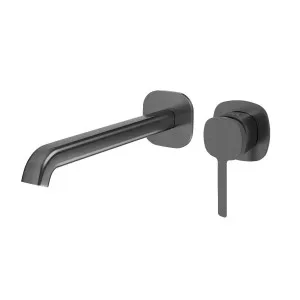 SYMMETRY In Wall Mixer & 220mm Spout Kit with Individual Wall Plate Gunmetal by Highgrove Bathrooms, a Bathroom Taps & Mixers for sale on Style Sourcebook