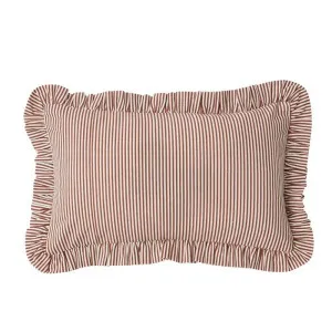 Bonny Cotton Ruffle Cushion Russet & Ivory 30X50CM by Coast to Coast, a Cushions, Decorative Pillows for sale on Style Sourcebook