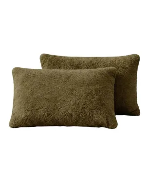 Military Olive Snuggle Fleece Pillowcase Pair by null, a Pillow Cases for sale on Style Sourcebook