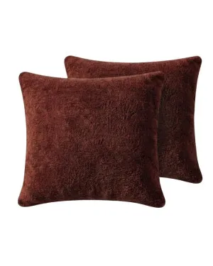 Hot Chocolate Snuggle Fleece European Pillowcase Pair by null, a Cushions, Decorative Pillows for sale on Style Sourcebook