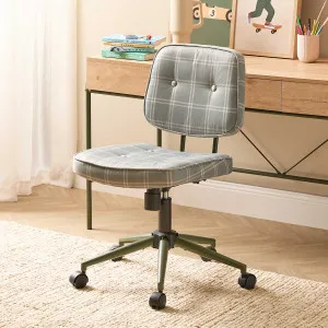 Morty Desk Chair - Khaki Plaid - Mocka by Mocka., a Desks for sale on Style Sourcebook