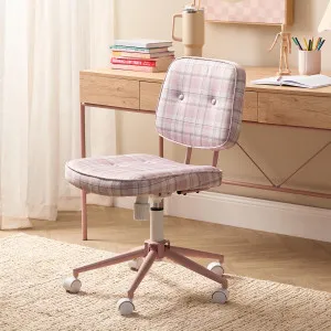 Milly Desk Chair - Pink Plaid - Mocka by Mocka., a Desks for sale on Style Sourcebook
