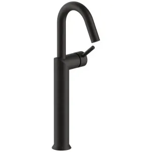 Fantini Nostromo Gooseneck Tall Basin Mixer - Deep Black 42S11806WFZ by Fantini, a Kitchen Taps & Mixers for sale on Style Sourcebook