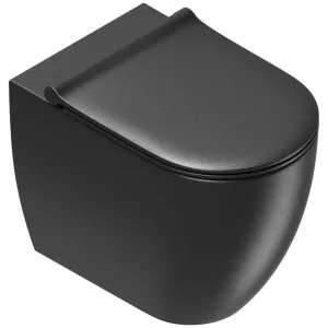 Catalano Sfera Wall Faced Toilet Pan With Slim Seat Matte Black SFERAWFPOSMB by Catalano, a Toilets & Bidets for sale on Style Sourcebook