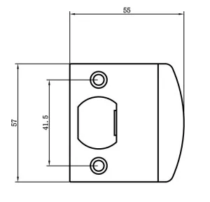 Extended 55mm Tubular Latch 'D' Strike Plate by Manovella, a Door Hardware for sale on Style Sourcebook