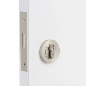 Brushed Nickel Euro Deadbolt Kit by Manovella, a Door Hardware for sale on Style Sourcebook