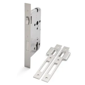 Brushed Nickel Euro Roller Mortice Lock 316SS (85mm Pitch 60mm Backset) by Manovella, a Door Hardware for sale on Style Sourcebook