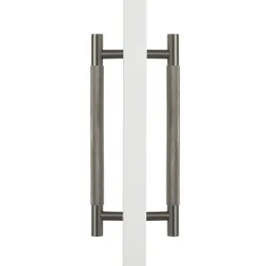 Gunmetal Knurled Back to Back Door Pull - Charmian by Manovella, a Door Hardware for sale on Style Sourcebook