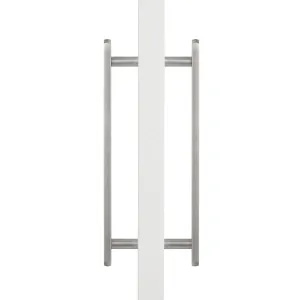 Brushed Nickel Oval Profile Back to Back Door Pull - Imogen by Manovella, a Door Hardware for sale on Style Sourcebook