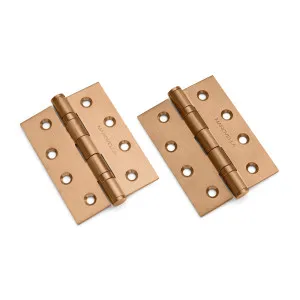Brushed Bronze Ball Bearing Hinge (Pair) 100mm x 75mm by Manovella, a Door Hardware for sale on Style Sourcebook