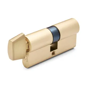 Satin Brass High Security Turn Snib 5 Pin Euro Cylinder by Manovella, a Door Hardware for sale on Style Sourcebook