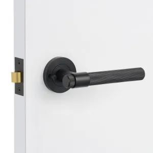 Matt Black Privacy Door Handle - Rochester by Manovella, a Door Hardware for sale on Style Sourcebook