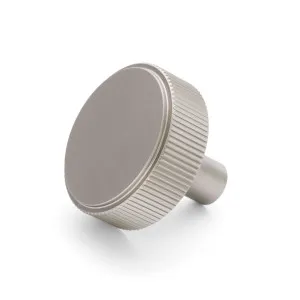 Brushed Nickel Round Fluted Cabinet Knob - Artemis by Manovella, a Cabinet Hardware for sale on Style Sourcebook