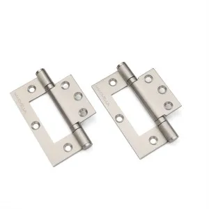 Brushed Nickel Ball Bearing Fast Fix Hinge (Pair) 100mm x 70mm by Manovella, a Door Hardware for sale on Style Sourcebook