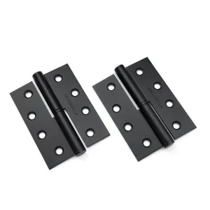 Matt Black Lift Off Right Hand Hinge (Pair) 100mm x 75mm by Manovella, a Door Hardware for sale on Style Sourcebook