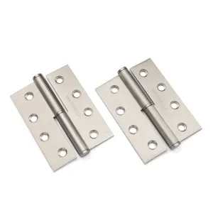 Brushed Nickel Lift Off Left Hand Hinge (Pair) 100mm x 75mm by Manovella, a Door Hardware for sale on Style Sourcebook