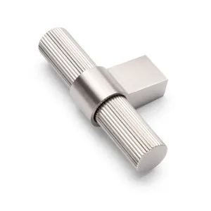 Brushed Nickel Fluted T-Bar - Athena by Manovella, a Cabinet Hardware for sale on Style Sourcebook