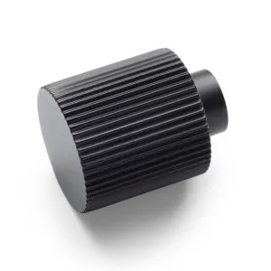 Matt Black Fluted Knob - Rhea by Manovella, a Cabinet Hardware for sale on Style Sourcebook