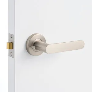 Brushed Nickel Privacy Door Handle - Fairhaven by Manovella, a Door Hardware for sale on Style Sourcebook