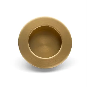 Satin Brass Sliding Door Round Flush Pull 65mm by Manovella, a Door Hardware for sale on Style Sourcebook